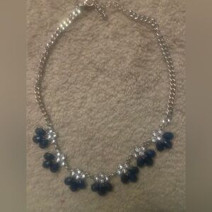 Elegant Blue and Silver Necklace